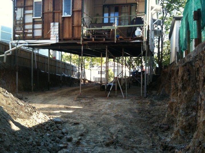 During works from rear of house